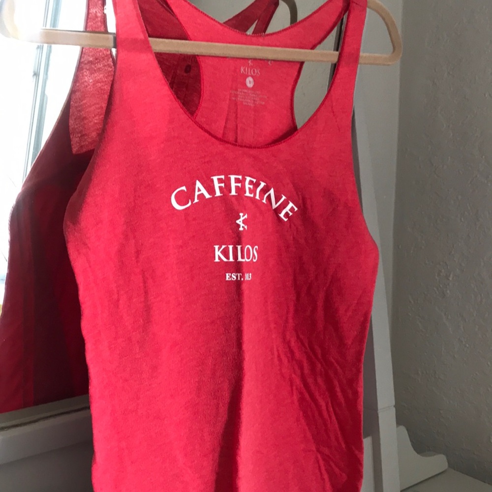 Caffeine and Kilos Racerback Tank